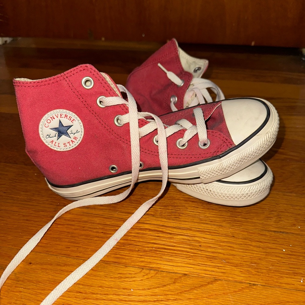 Converse Kids Burgundy High-Top Sneakers